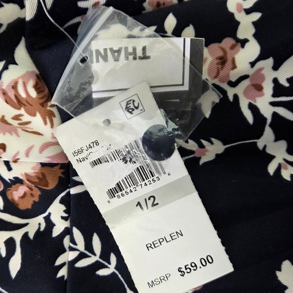 B Darlin Floral Halter Maxi Dress Navy Pink Formal Prom Womens 1/2 NWT - Picture 7 of 11